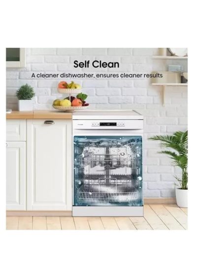 Hisense Freestanding Dishwasher, 8 Programs, 15 Place Settings, White - HS623E91W - Image 4