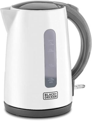 Black & Decker Plastic Electric Kettle, 1850 Watt, 1.7 Liter, White - JC70-B5 - Image 1