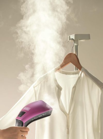 Black & Decker Handheld Steam Iron, 1600W, 240ml, Black - HSTD1600-B5 - Image 4