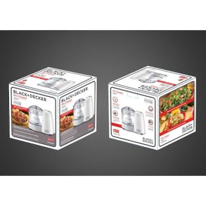 ⁦قطاعة ومفرمه صغيرة، شفرات ستانلس، 120 وات، من بلاك أند ديكير، 350 مل، اببض - SC350-B5⁩ - الصورة ⁦3⁩