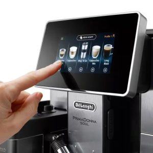 ⁦ماكينة قهوة ديلونجي، 19 بار، 1450 واط، فضي وأسود - ECAM610.75 MB⁩ - الصورة ⁦2⁩