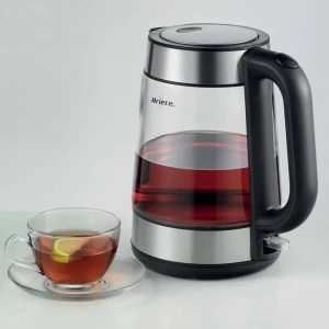 ⁦غلاية ماء زجاجية أرييت، 2200 واط، 1.7 لتر، فضي وأسود - 00C287401AR0⁩ - الصورة ⁦3⁩