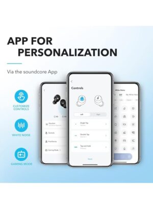⁦سماعة اذن ساوند كور A20i، من انكر، ابيض وبنفسجي - A39480Q1⁩ - الصورة ⁦3⁩