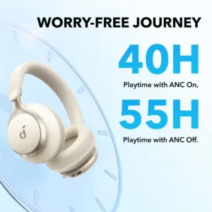 ⁦سماعة رأس لاسلكية ساوند كور سبيس وان مع خاصية عزل الضوضاء ، كافيه لاتيه - A3035021⁩ - الصورة ⁦6⁩