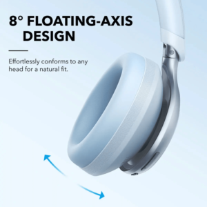 SoundCore Space One Wireless Over Ear Headphone ,Noise Cancellation , Sky Blue - A3035031 - Image 6