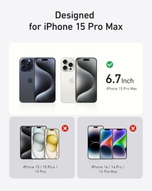 ⁦شاشة حماية للخصوصية قطعتين متوافق مع ايفون 15 برو ماكس - A720A018⁩ - الصورة ⁦7⁩