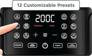 ⁦مقلاة هوائية رقمية، 12 في 1، 4.5 لتر، 1500 وات، من بلاك أند ديكير AF4500-B5⁩ - الصورة ⁦2⁩