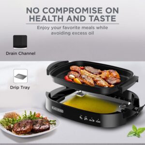 شواية صحية، 1500 وات، من بلاك أند ديكير GH1500-B5 - الصورة 3