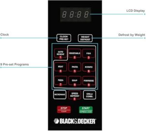 ⁦ميكروويف مع شواية، 30 لتر، من بلاك أند ديكير MZ3000PG-B5⁩ - الصورة ⁦3⁩