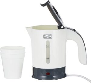 ⁦غلاية الشاي الكهربائية للسفر، 650 وات، 0.5 لتر، من بلاك آند ديكر TR250JA-B5⁩ - الصورة ⁦4⁩