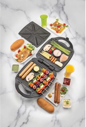 Black & Decker, Sandwich Maker & Grill, 4 Slices, 1400 Watt, TS4120-B5 - Image 4