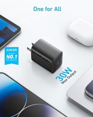 شاحن 312، قدرة 30 واط، USB-C، أسود، من أنكر A2640L11 - الصورة 4