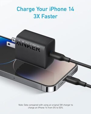شاحن 312، قدرة 30 واط، USB-C، أسود، من أنكر A2640L11 - الصورة 3
