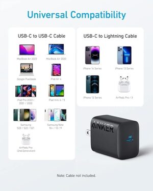 شاحن 312، قدرة 30 واط، USB-C، أسود، من أنكر A2640L11 - الصورة 2