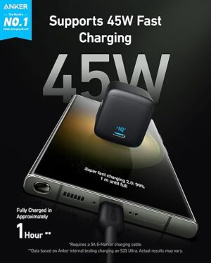 ⁦شاحن 313، 45 وات، أسود، من أنكر A2643L11⁩ - الصورة ⁦3⁩