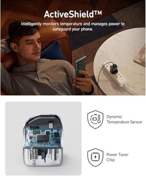 ⁦شاحن 313، 45 واط، أسود، من أنكر A2643K11⁩ - الصورة ⁦3⁩