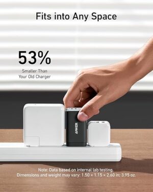 ⁦شاحن، 3 ب 1، 65 وات، أسود، من أنكر، A2667G12⁩ - الصورة ⁦3⁩