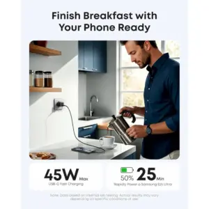 Anker Nano Fast Charger with USB-C to USB-C Cable , 45 W , White– A2692L21 - Image 4