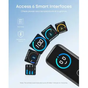 Anker Charger With Smart Display , 100W, 3 Ports , Black - B121BKZ1 - Image 3