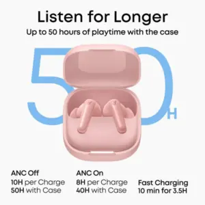 Anker Soundcore R60i NC In-Ear Earbuds, Noise Cancellation, Pink - D1202H51 - Image 4