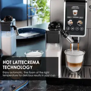 De'Longhi Coffee Machine, 15 Bar, 1450W, Silver & Black - ECAM380.95 TB - Image 6