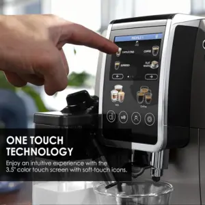De'Longhi Coffee Machine, 15 Bar, 1450W, Silver & Black - ECAM380.95 TB - Image 7
