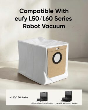 Eufy 6 Replacement Dustbags For L50/L60 with Self-Empty Station - T29C6121 - Image 3