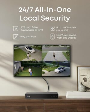 Eufy Security Network Video Recorder S4 for Home Security Cameras ,2 TB HD - T8N00341 - Image 4